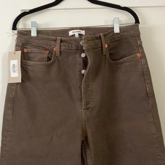 RE/DONE 70s Ultra High Rise Stove Pipe Jeans | Chocolate (30) NWT - Picture 5 of 9